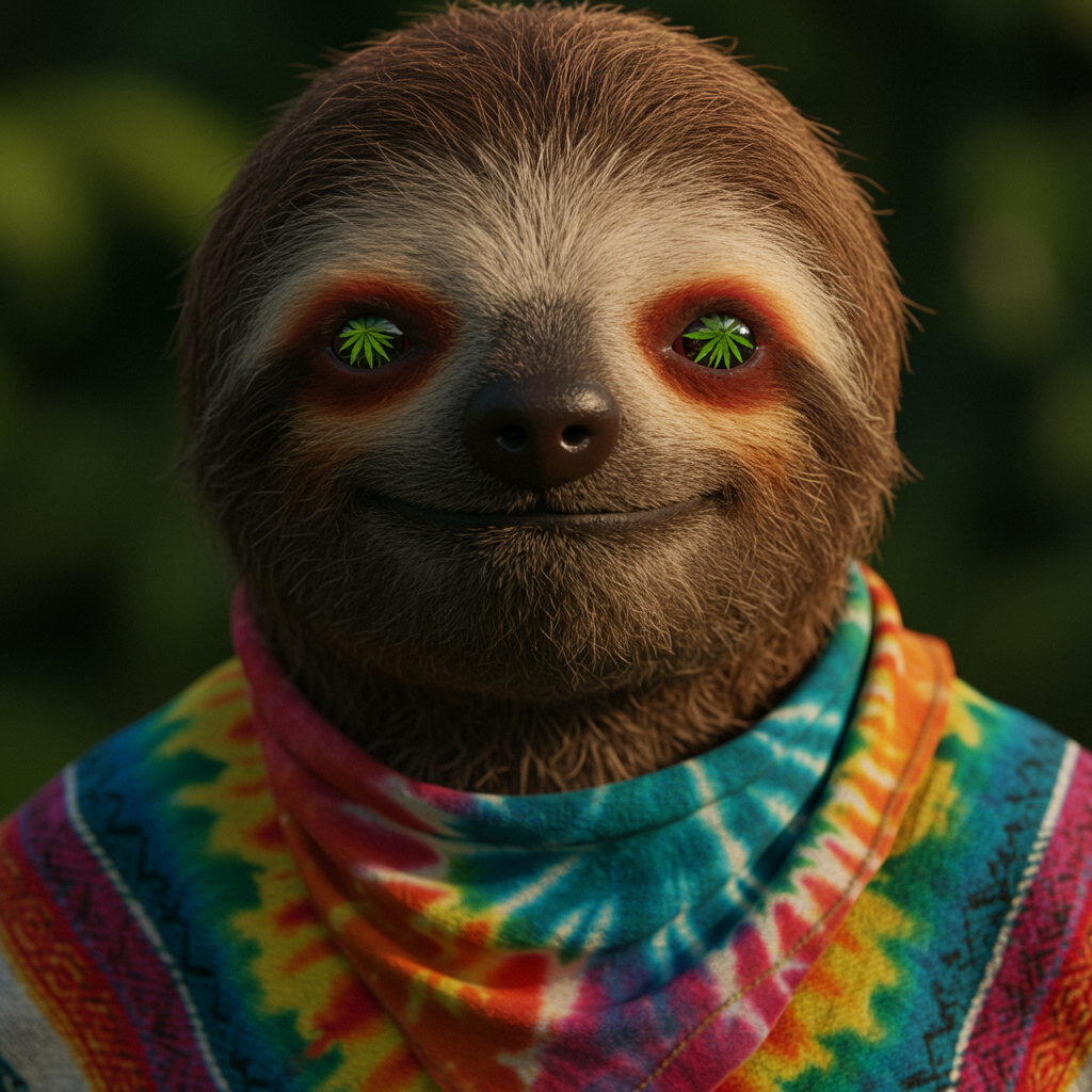 Sid the Stoner Sloth Mascot